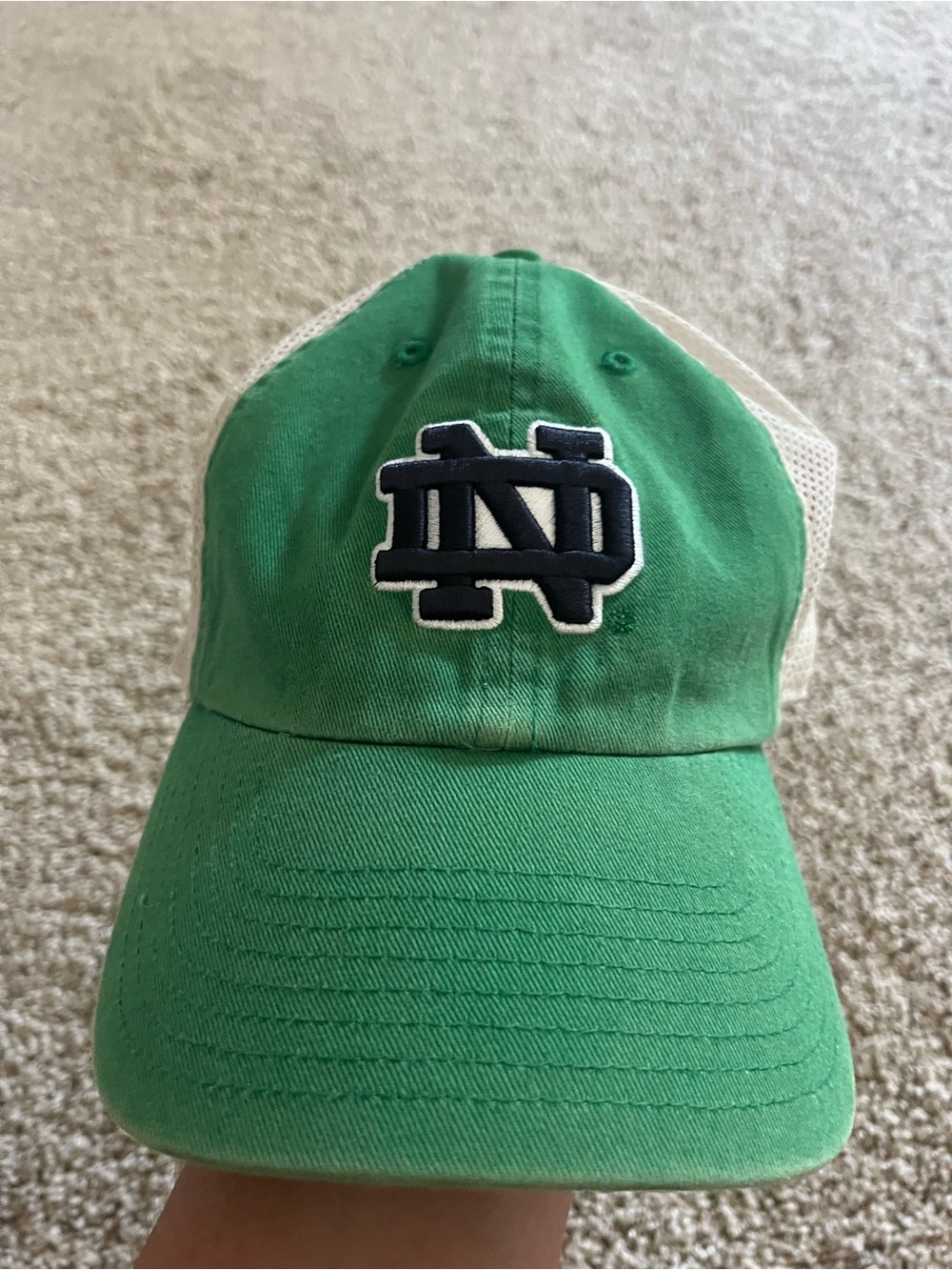 Notre Dame Green Mesh-Back xl Cap